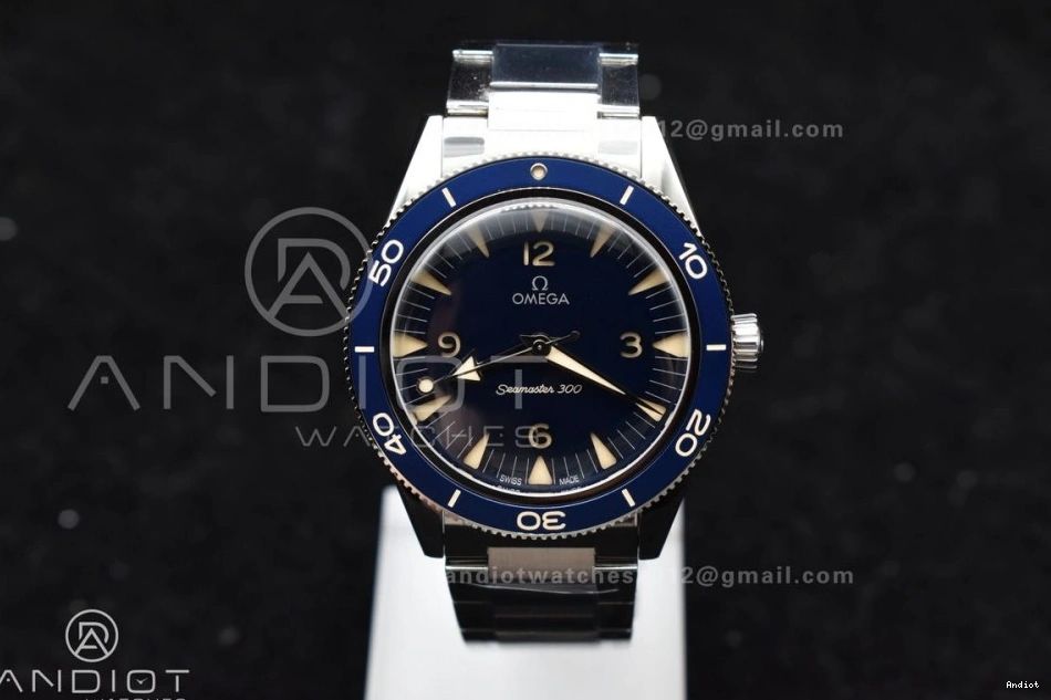 Heritage Seamaster Bracelet 1:1 Blue A8912 Clone On Super Edition VSF SS 300 Dial Best 1222
